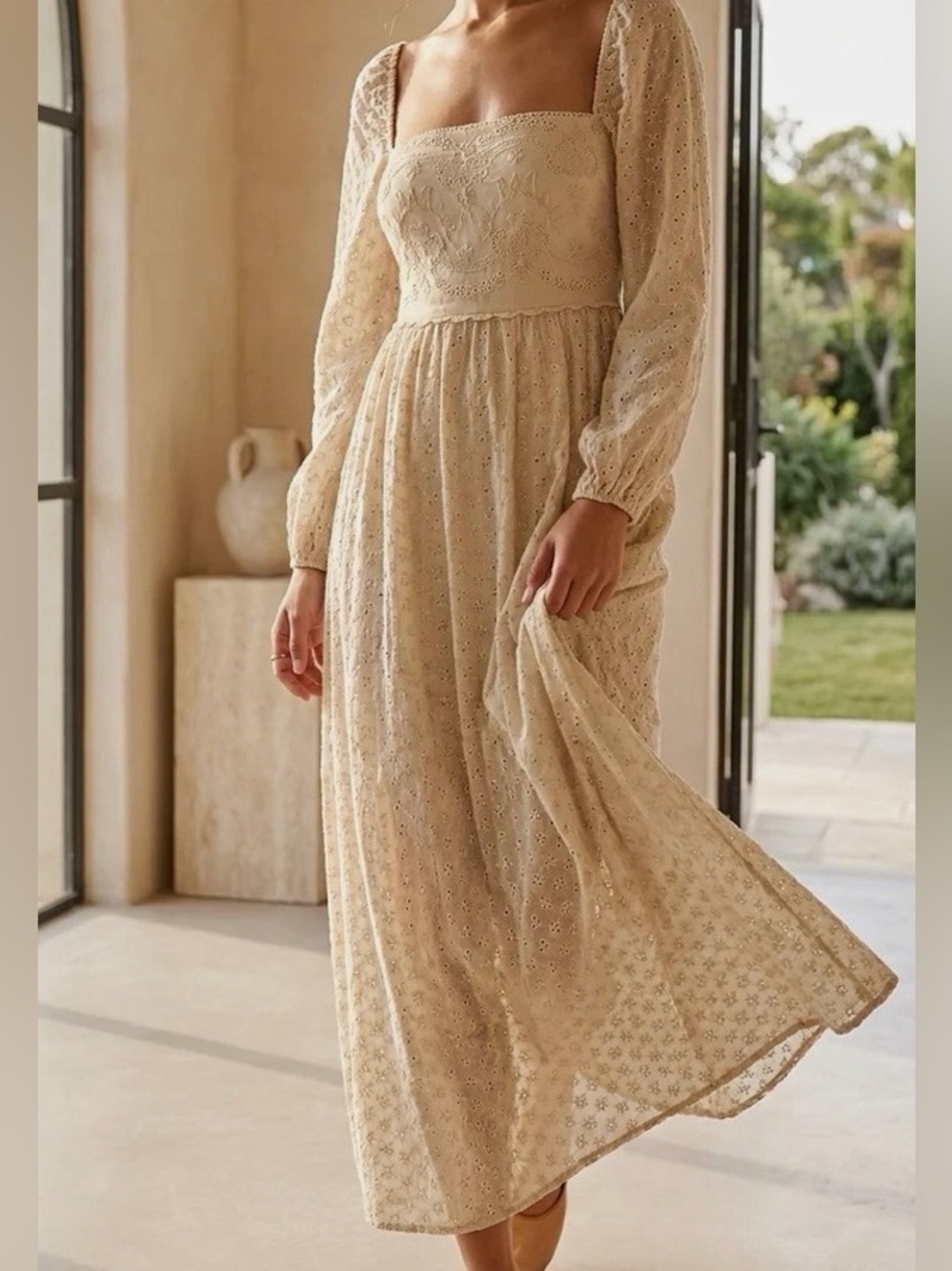 NWT Free People Malina Maxi Dress Ivory